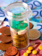 medicaments-billets-pieces-argent